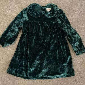 Cat & Jack Green Velour Dress Size 18mos.